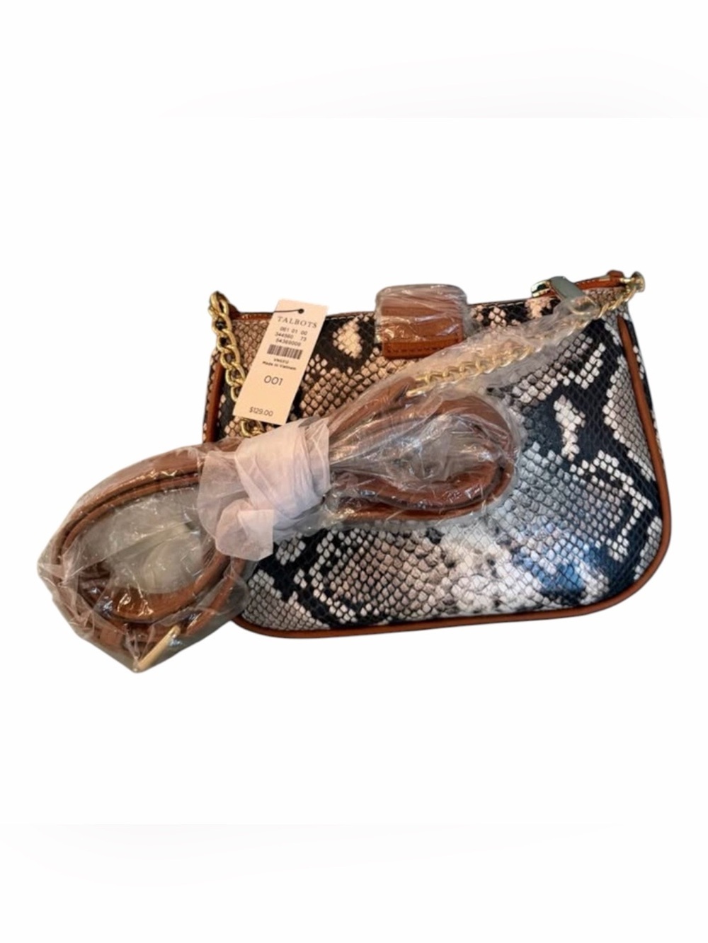 Talbots Snake-Print Crossbody Bag - Picture 2 of 4